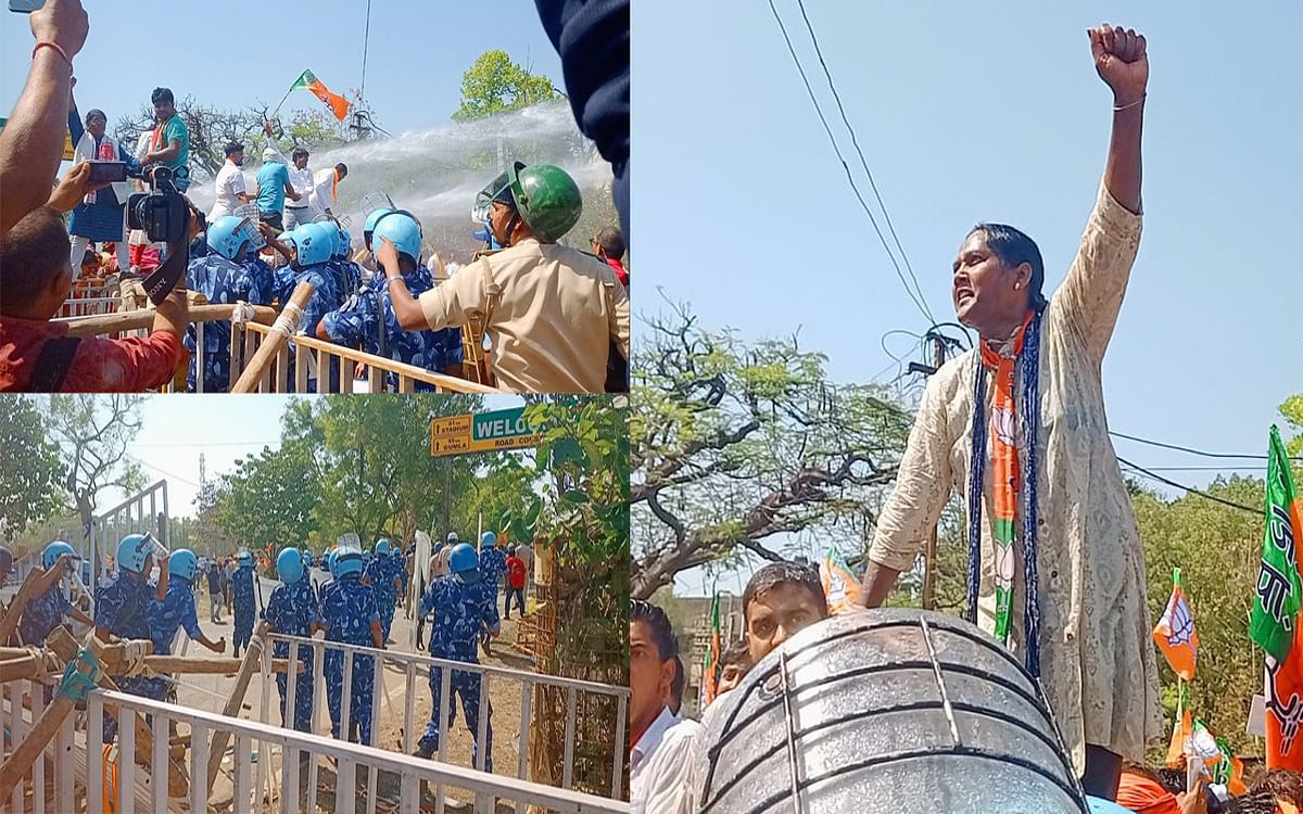 BJP's Jharkhand Secretariat siege: After lathicharge and stone pelting, the protest calmed down, Hemant Sarkar fiercely cursed