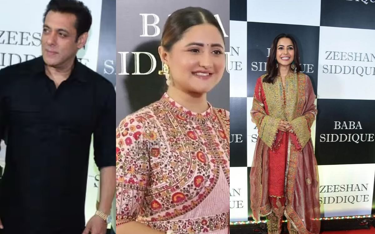 Salman Khan caught everyone's attention at Baba Siddique's Iftar Party, Rashmi Desai turned away on seeing Shahnaz Gill