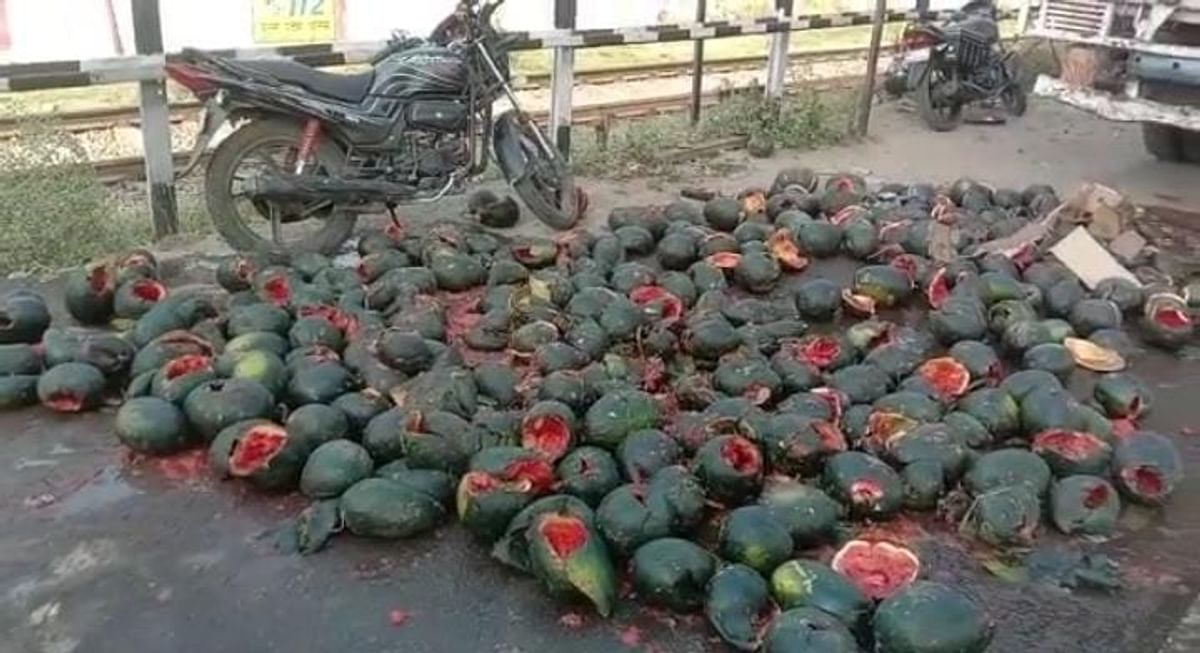 UP News: Liquor was going to Bihar under the guise of watermelon, STF and police busted it in a unique way