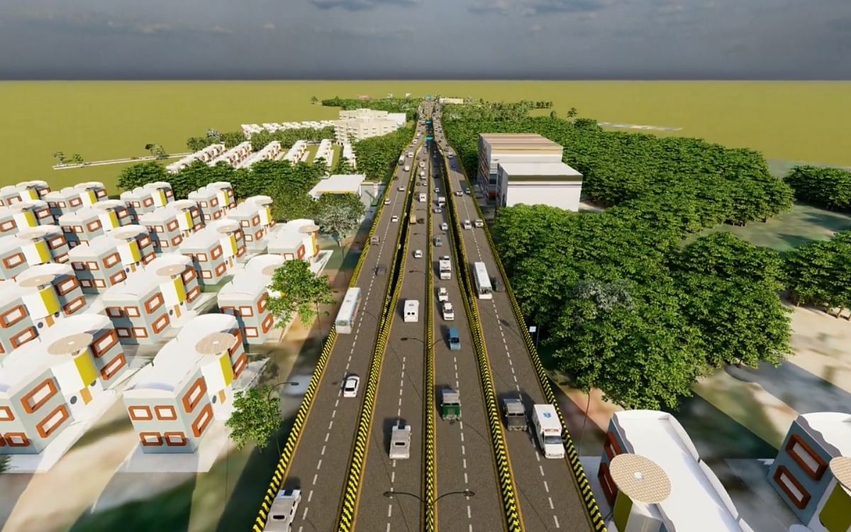 Ranchi's picture will be like this after Kantatoli-Sirmtoli flyover is connected, see ready design