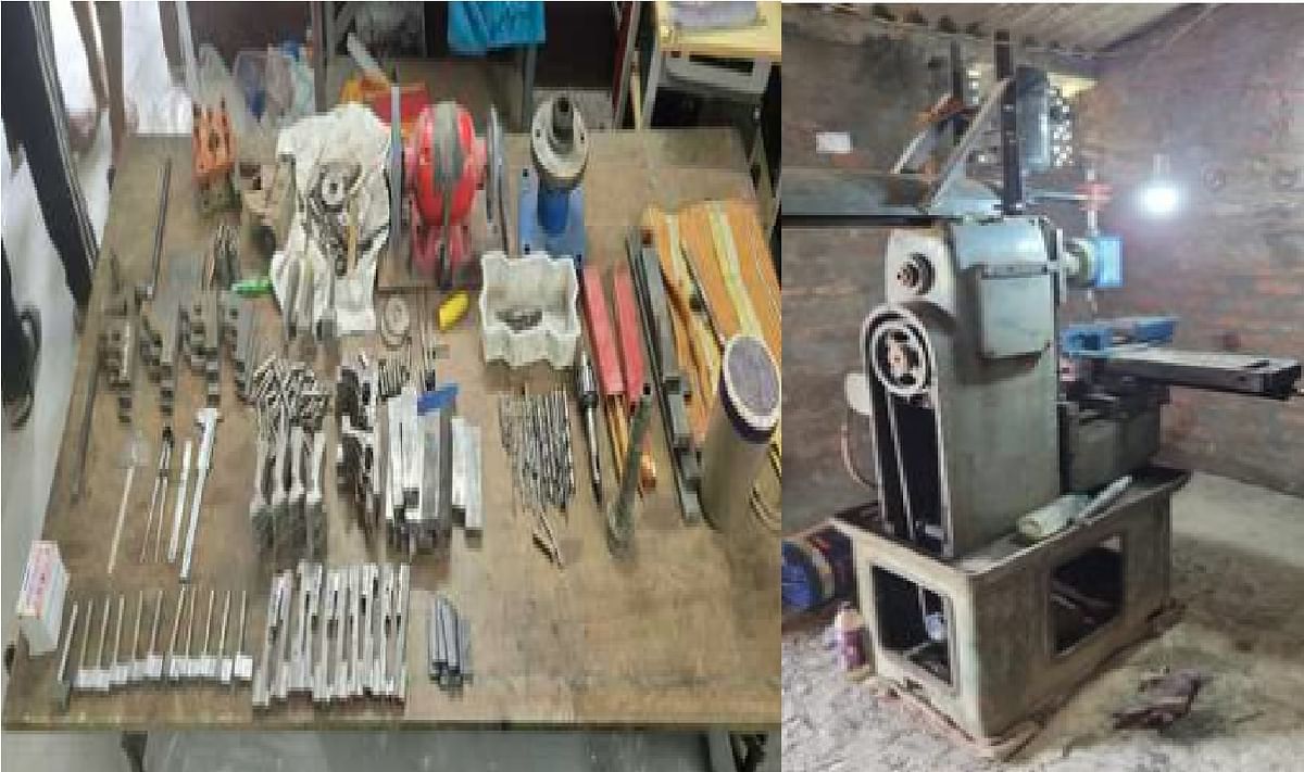Bihar: Mini gun factory busted in Vaishali, police arrested five smugglers from brick factory