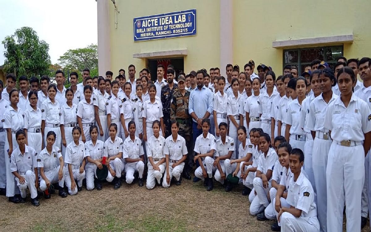 Cadets of Jharkhand Navy NCC reached BIT Mesra, got this technical information from Idea and Innovation Lab