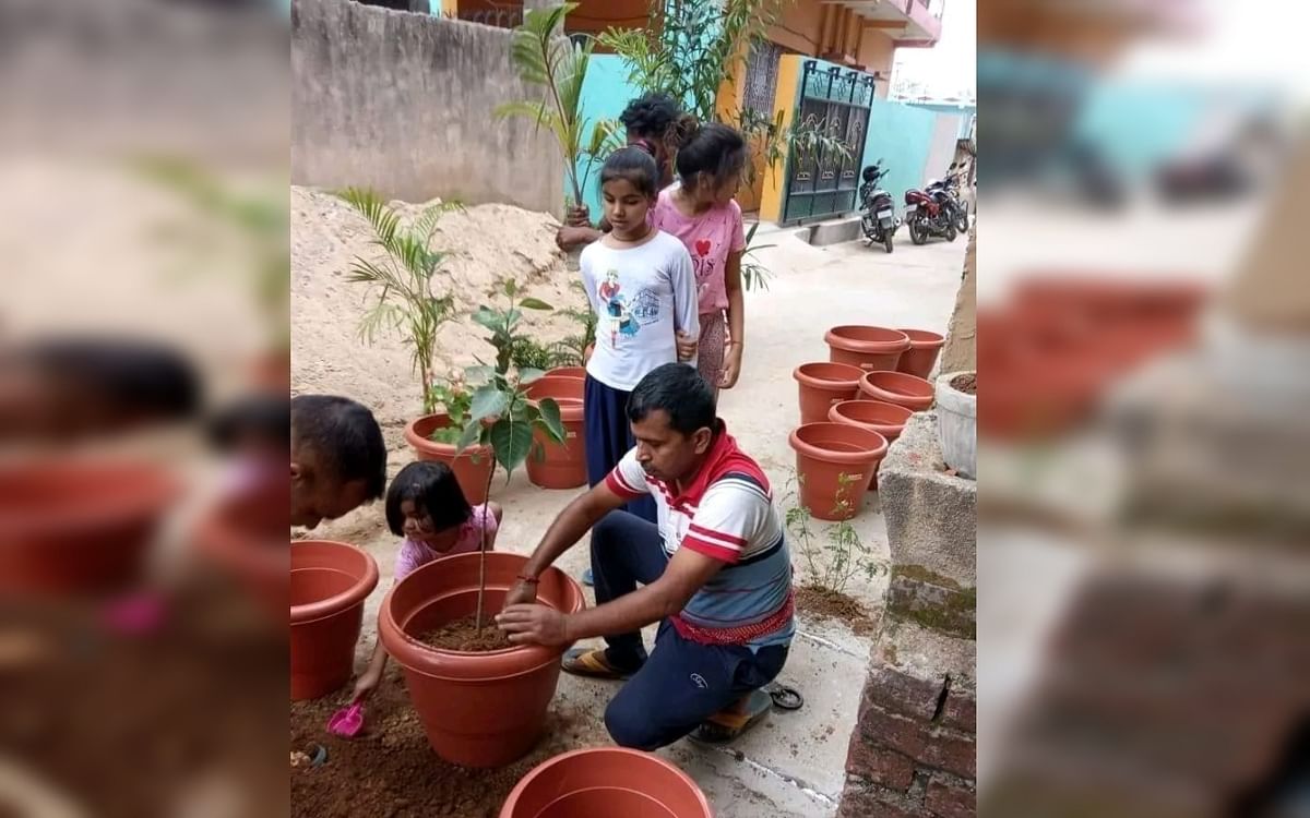 PHOTOS: 'Plant trees not AC in the house', here children and old people together plant trees every year