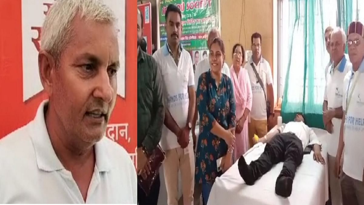 Aligarh: Ajay Chaudhary, who has donated blood 202 times, has resolved to donate organs, wife Sushila is also not behind him.