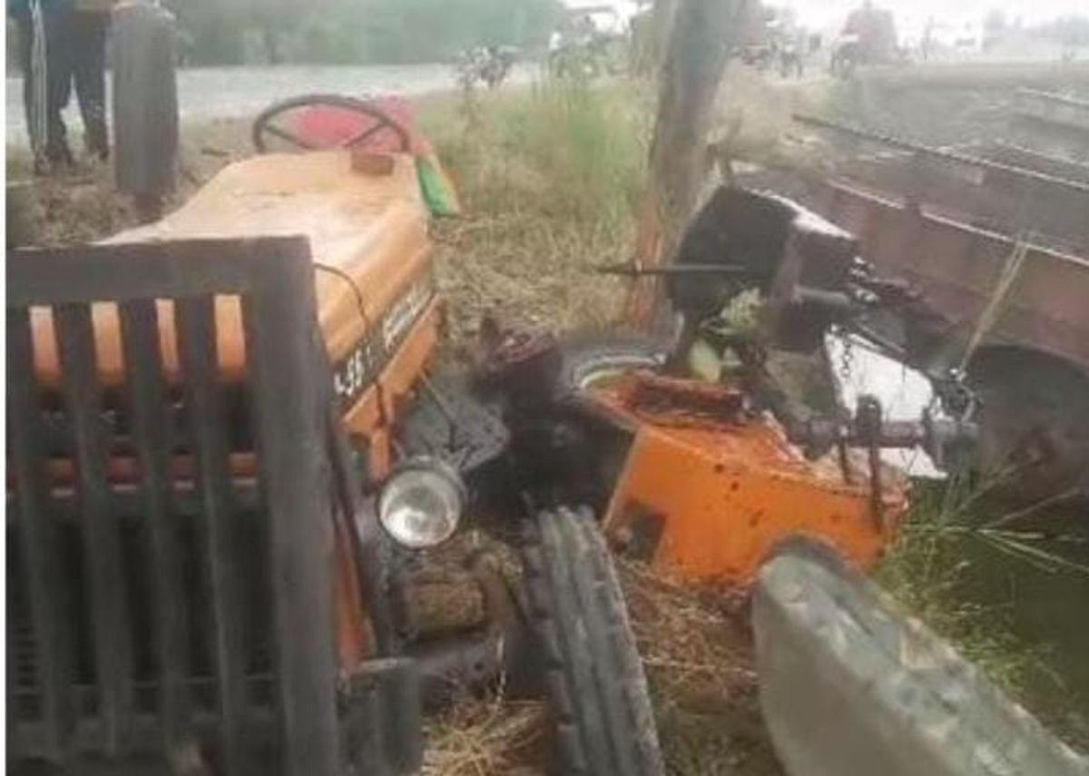 Bareilly: Canter collided with tractor trolley in Baheri, two laborers killed, three seriously injured