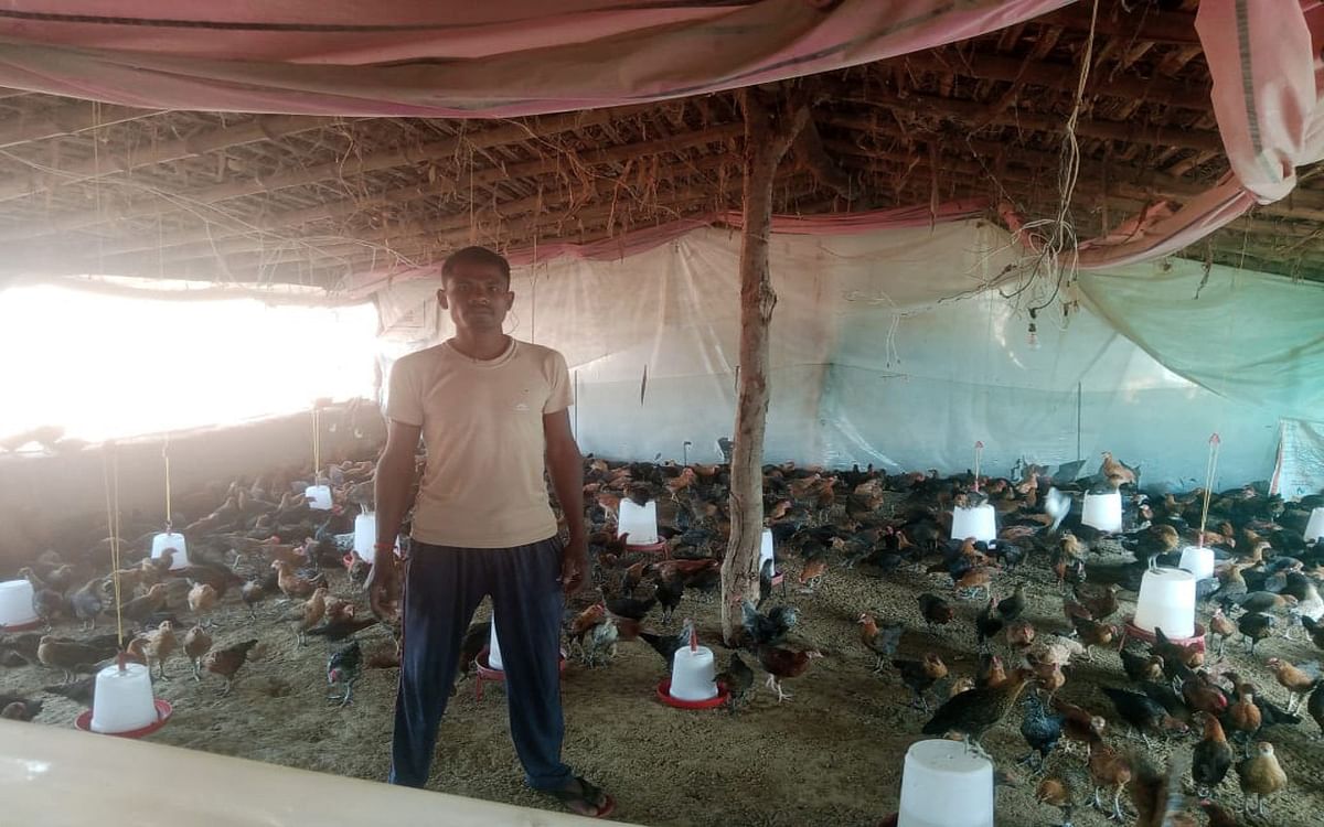 Jharkhand: Once used to work as a laborer, now Ramratan Gaur of Garhwa became a source of inspiration for the youth by opening a poultry farm
