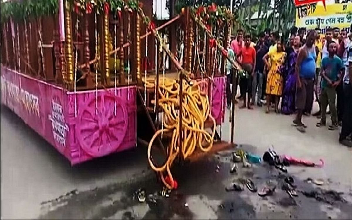 Tripura: Chariot comes in contact with high-voltage wire during 'Ghurti Rath Yatra', 6 killed, 15 injured