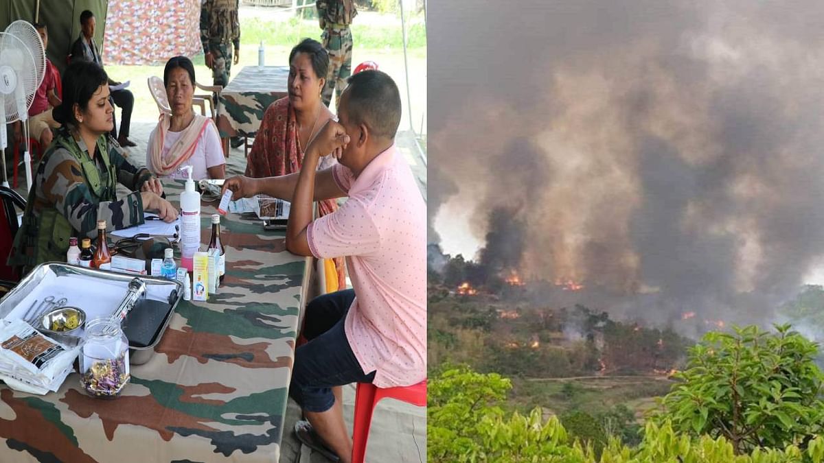 Violence does not stop in Manipur: Army sets up mega health camp, militants set fire to 'agreement camp'