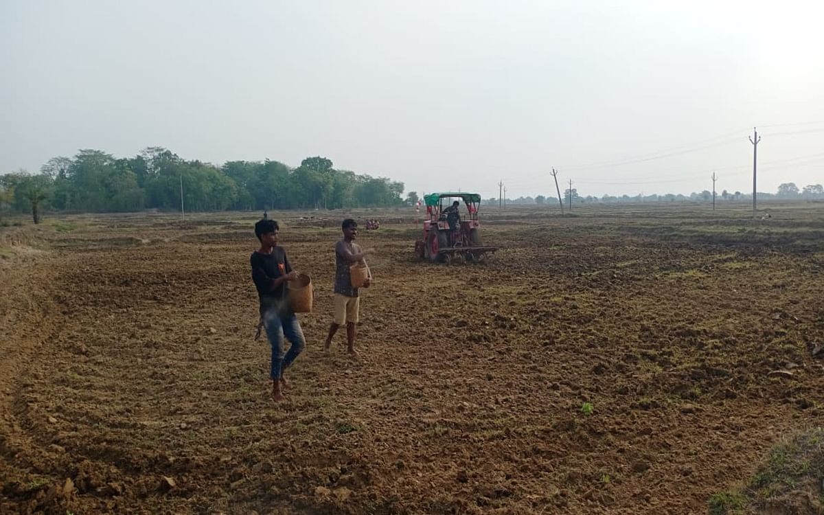 West Singhbhum: Kharif crop cultivation lying sluggish due to late monsoon, farmers praying to Lord Indra