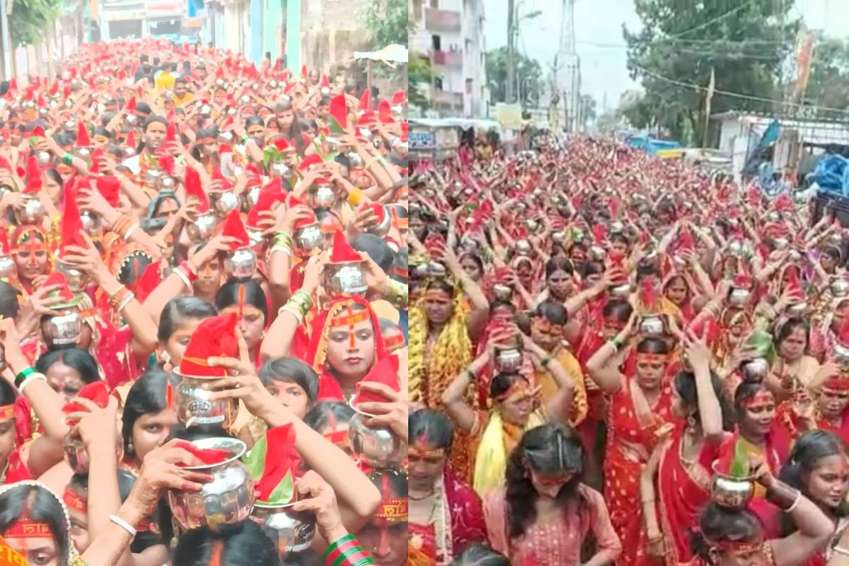 Jharkhand: On the anniversary of Shri Shiv Shakti Temple, 641 women raised the urn, installation of the urn and Rudrabhishek on July 10