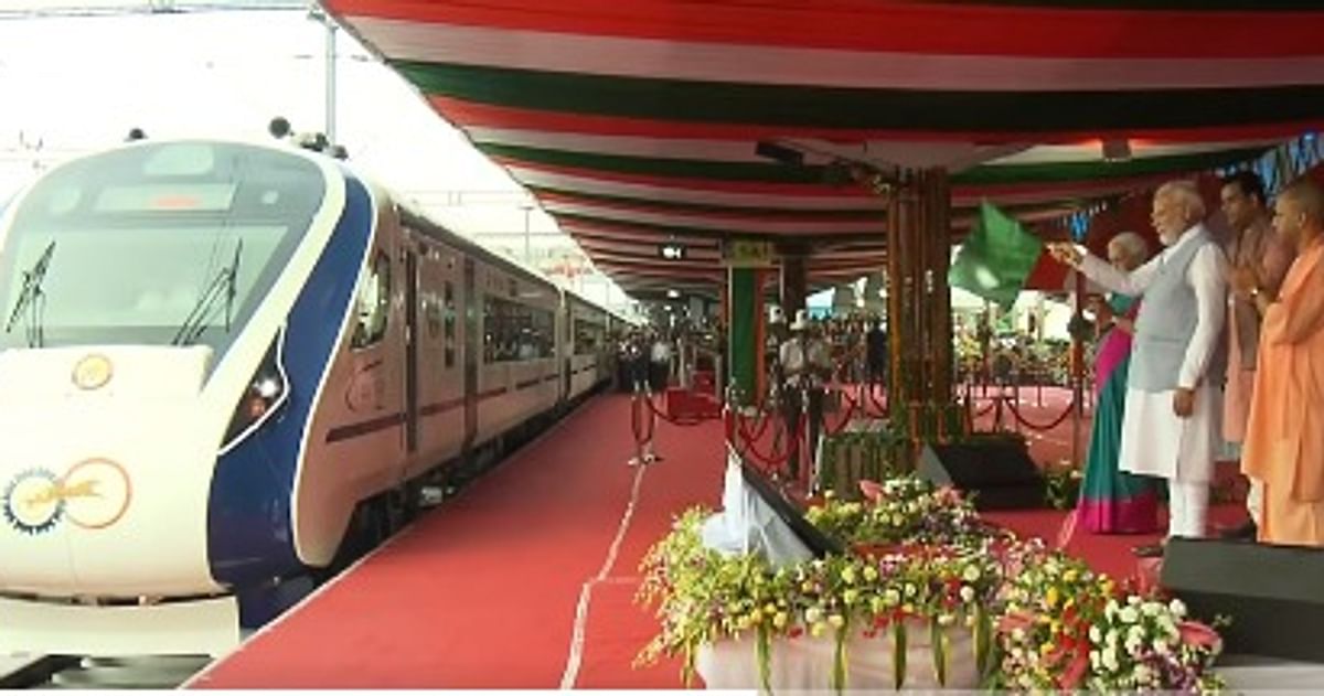 PM Narendra Modi flagged off Vande Bharat Express from Gorakhpur, will run via Ayodhya to Lucknow