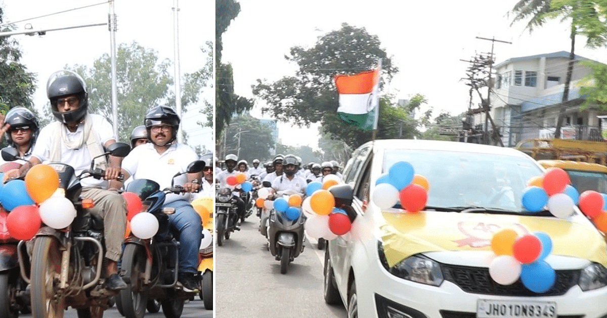Bike rally in Ranchi on the 40th foundation day of Prabhat Khabar, four decades of glorious journey
