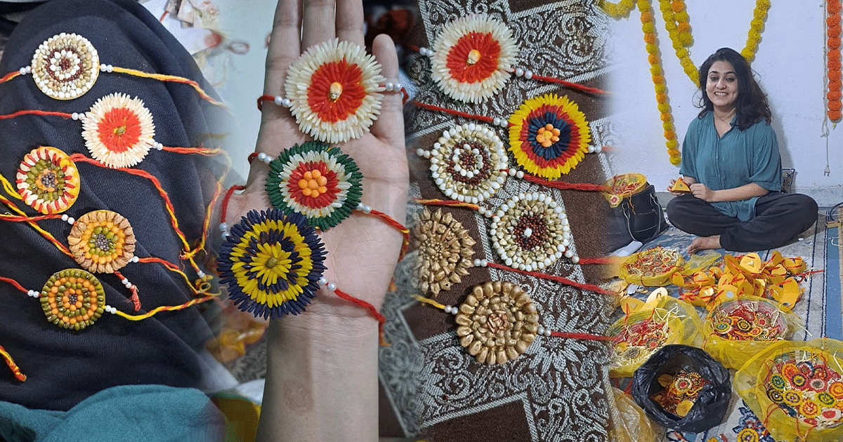 Decorated market for Raksha Bandhan in Bihar, handmade rakhis boom, their demand increased with Chandrayaan Rakhi