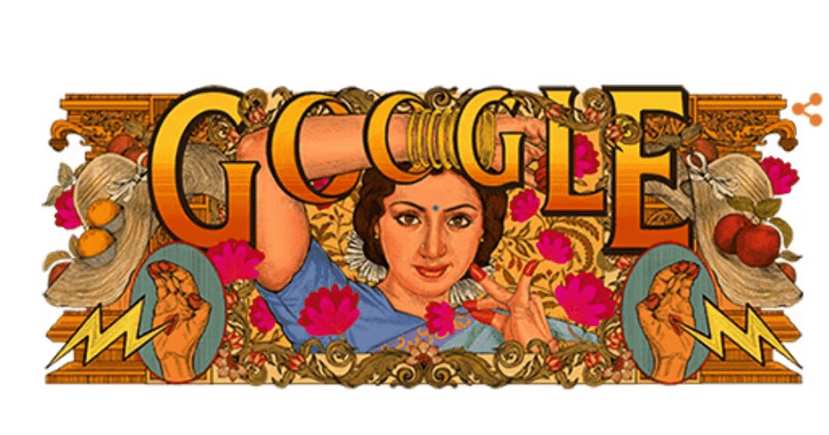 Google Doodle Sridevi Birth Anniversary: ​​Google put a special doodle on the homescreen on Sridevi's birthday
