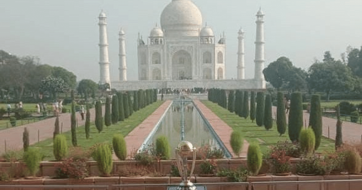 ICC World Cup 2023: Video shoot of ICC World Cup trophy done in Taj Mahal, 5 matches will be played in Lucknow