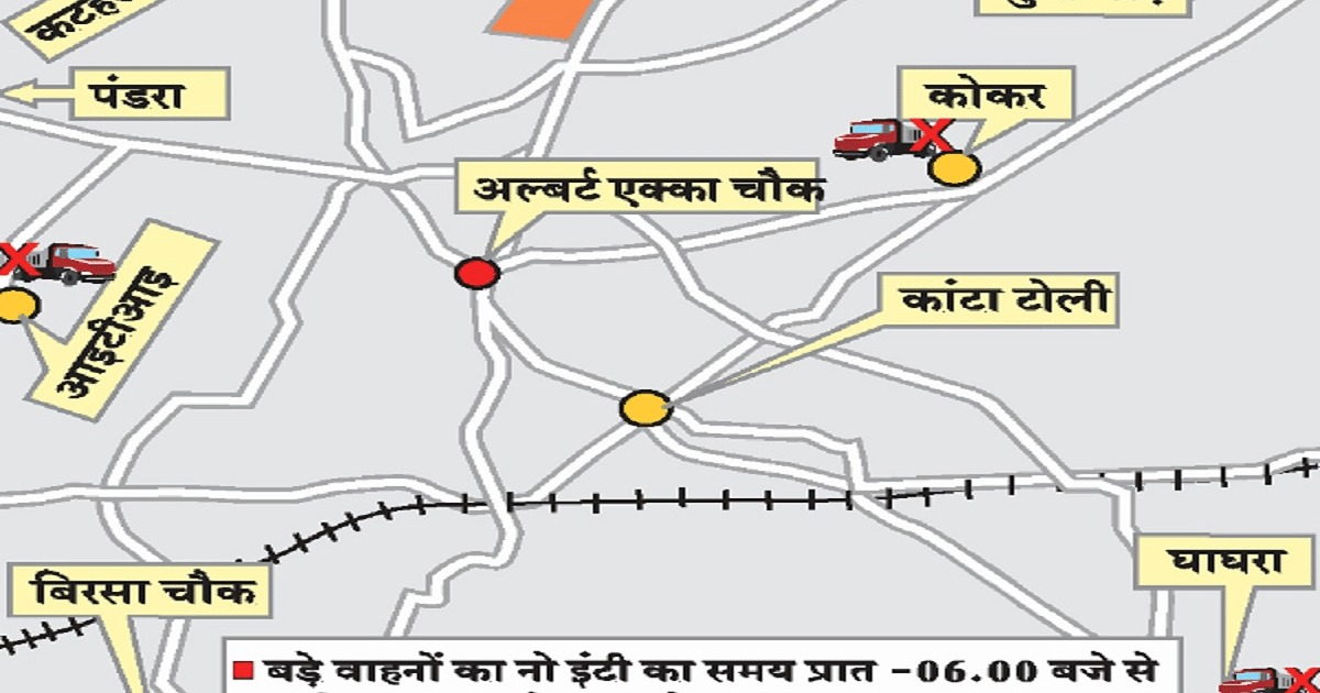 Independence Day 2023: Changes in the traffic system of Ranchi, no entry of large vehicles from the morning of August 15