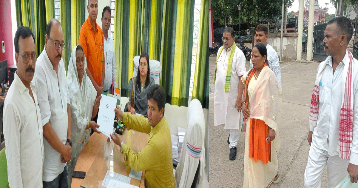 Minister Baby Devi from INDIA and Yasoda Devi from NDA filed nomination papers for Dumri by-election
