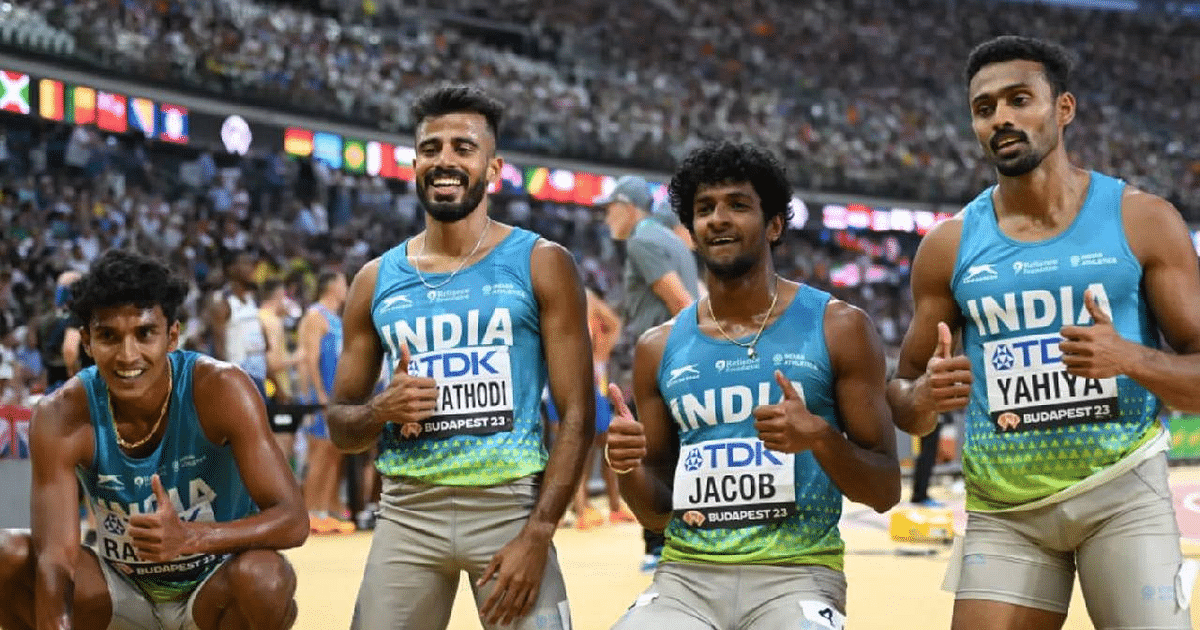 PM Narendra Modi congratulates the men's relay team for reaching the final of the World Athletics Championships
