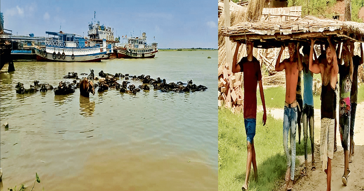 Sahibganj: Erosion wreaks havoc in Udhwa, seven houses submerged in Ganga
