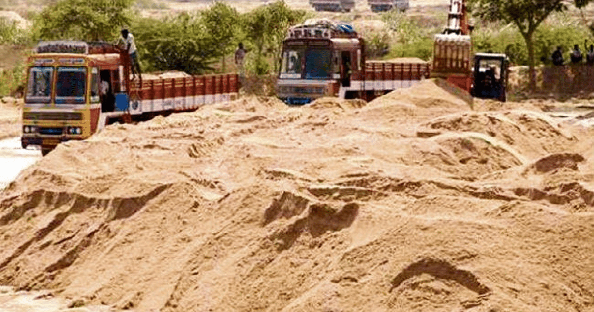 Sand lifting is going on indiscriminately in Ranchi despite the ban, the Mines Department is unaware of the matter
