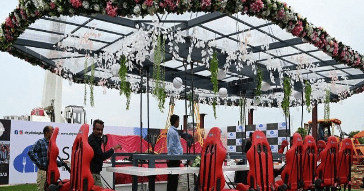 PHOTOS: Now enjoy eating while sitting in the air, Sky Dining Restaurant opened in Lucknow, know the specialty