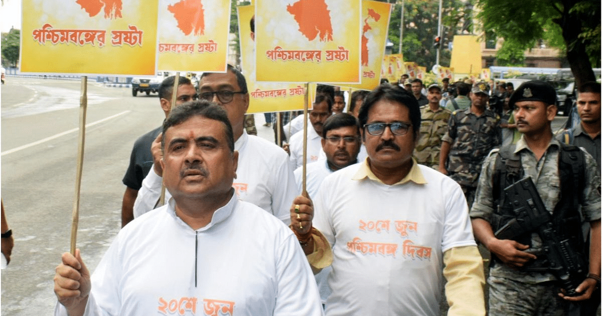 Photos: Shubhendu's Raj Bhavan campaign against West Bengal Day