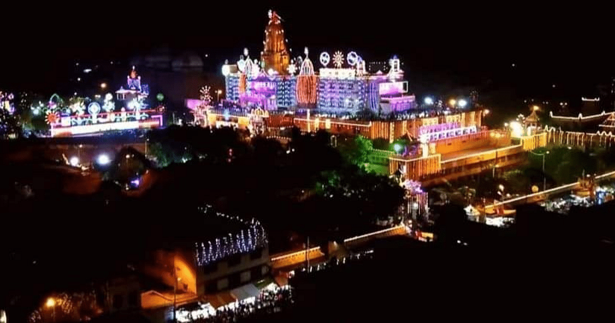 Janmashtami 2023: Temple of Shri Krishna Janmabhoomi Mathura illuminated with lights, see pleasing photo