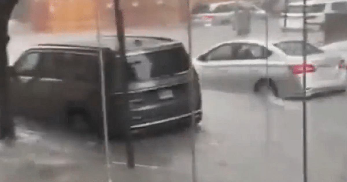Emergency warning issued due to flood in New York, airport and roads filled with water