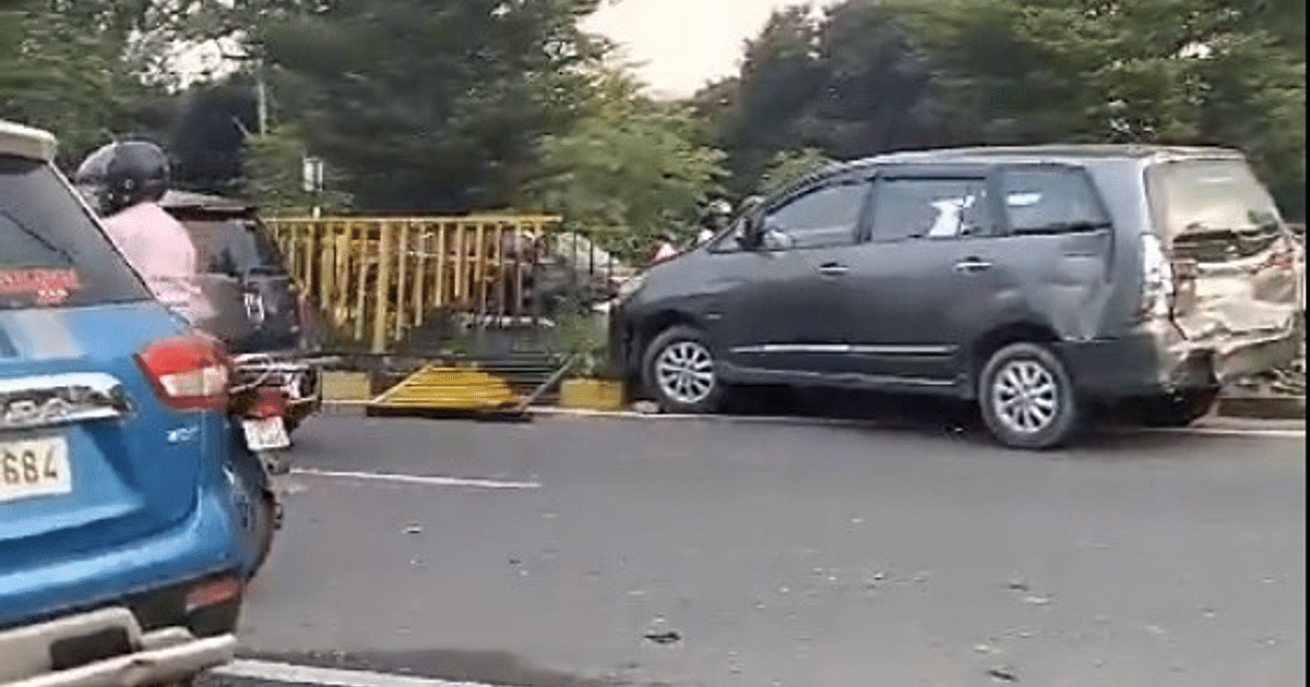Fortuner vehicle hits Minister of State for Home's personal Innova car on Atal Path, no one injured