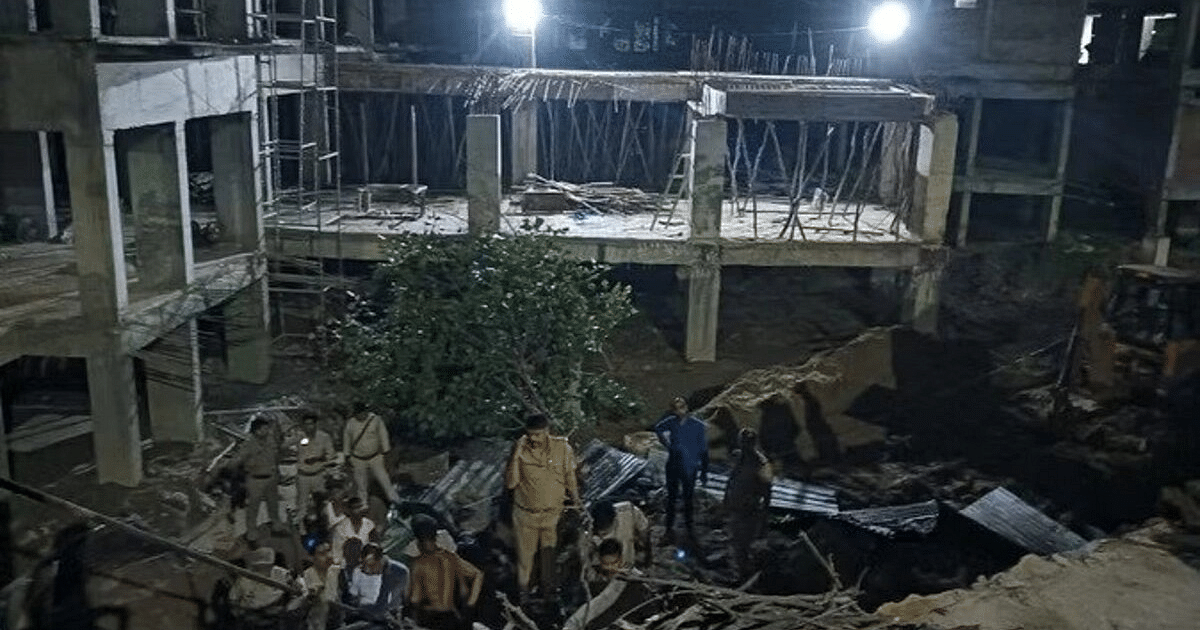 Ground of multi level parking in Lucknow caved in, father and daughter killed, 12 injured