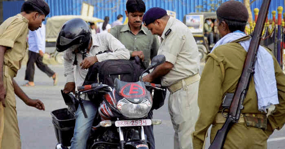 If found without helmet on triple loading bike in Patna, now two challans will be cut simultaneously