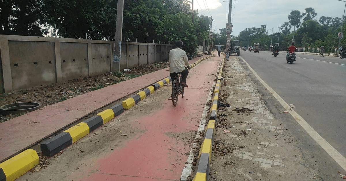 Roads will not be constructed without footpath in Bihar, cycle lane being built on roadside in Bhagalpur