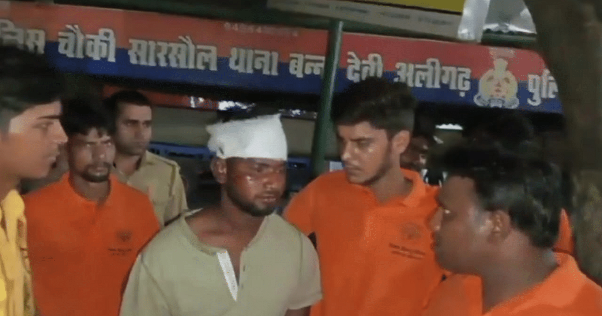 UP News: Attack on workers returning from VHP procession in Aligarh, one injured, ruckus, four accused arrested