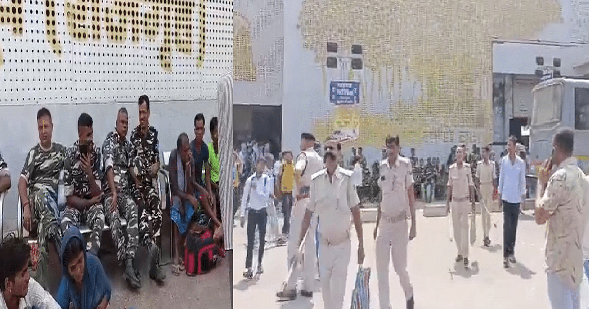 Video: Dozens of SSB vehicles suddenly arrived at Patna Junction, altercation took place with RPF jawans, know the whole matter