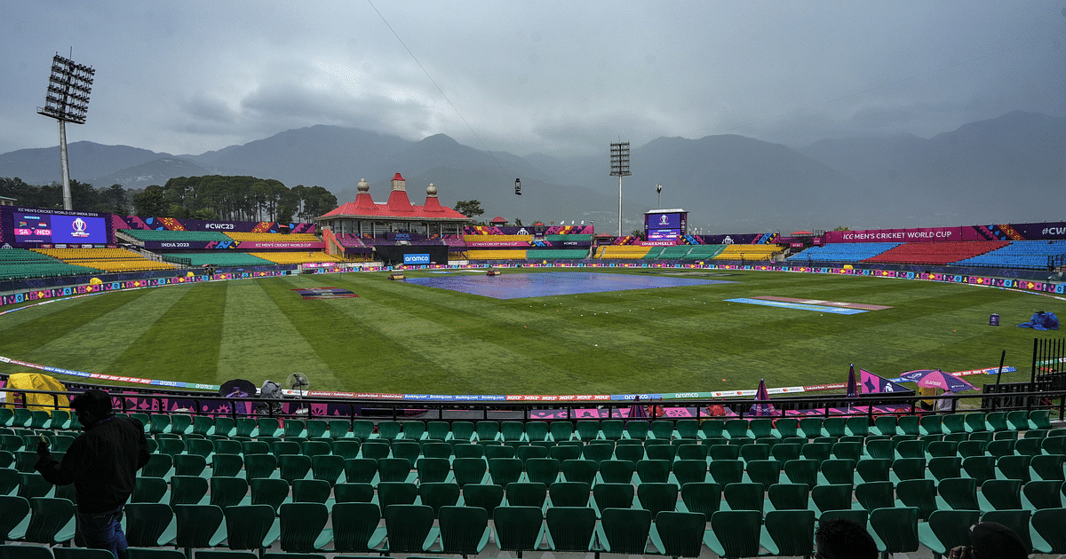 Rain In Dharamshala: Rain spoiled the match between South Africa and Netherlands, see the view of Dharamshala in pictures.