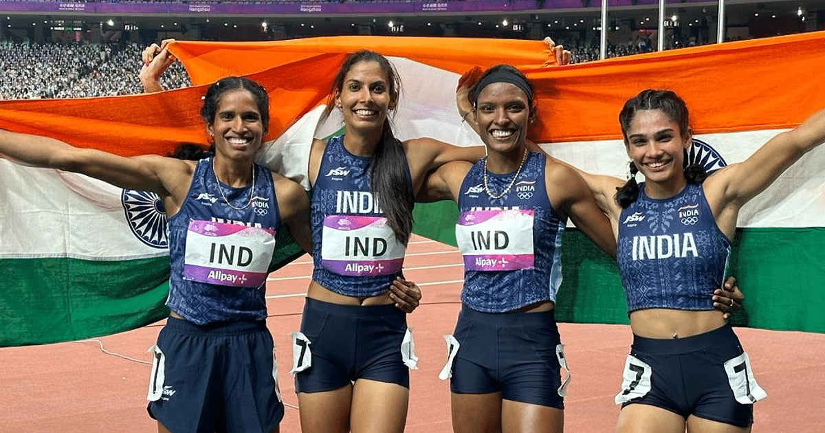 Asian Games: India won silver medal in women's 4x400 meter relay