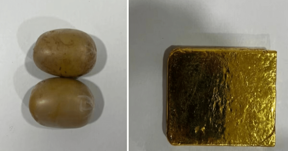 Gold worth Rs 38 lakh was brought hidden in a private part at Varanasi Airport, investigation revealed, Customs department caught it.