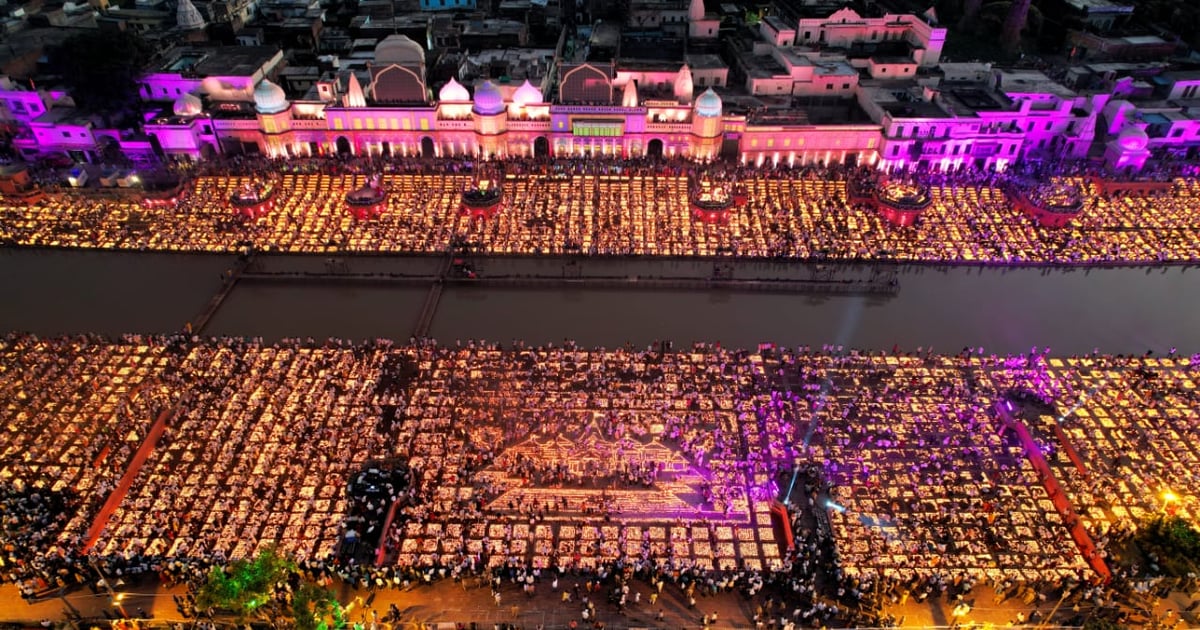 Ayodhya Deepawali 2023: Ayodhya celebrated in the name of Shri Ram, Saryu ghats illuminated with the light of millions of lamps, world record made