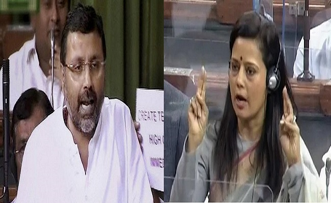 Godda MP Dr Nishikant Dubey again attacks TMC MP Mahua Moitra, shows Lok Sabha order