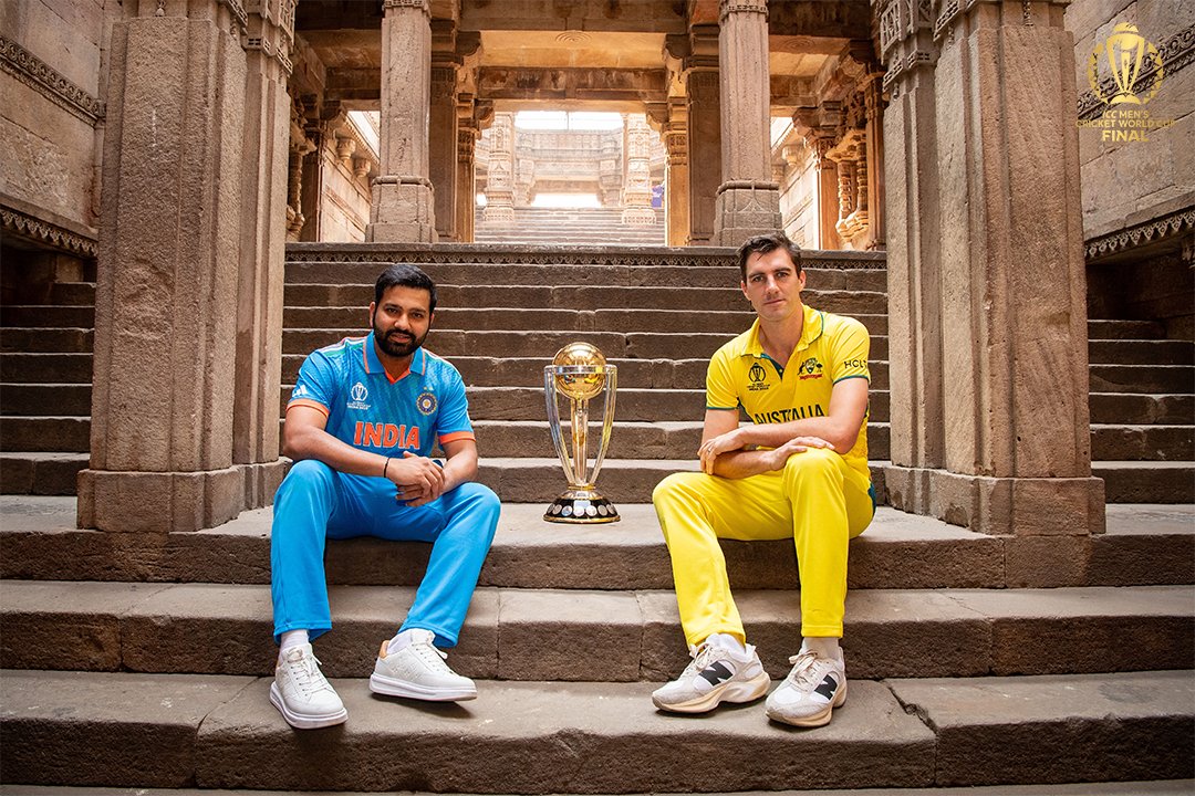 Pre-match photoshoot done before IND VS AUS FINAL match