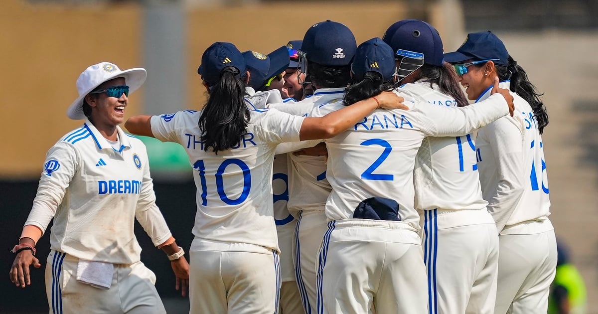 Indian women's team created history, recorded the biggest win over England by 347 runs in the only test.