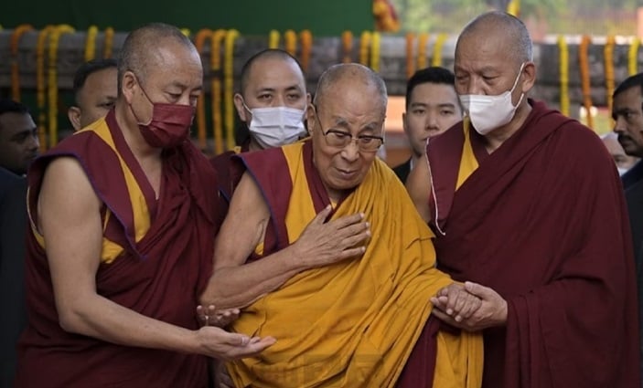Buddhist representatives from 32 countries gathered in Bodh Gaya, Dalai Lama said - peace is possible only by controlling anger and suffering.