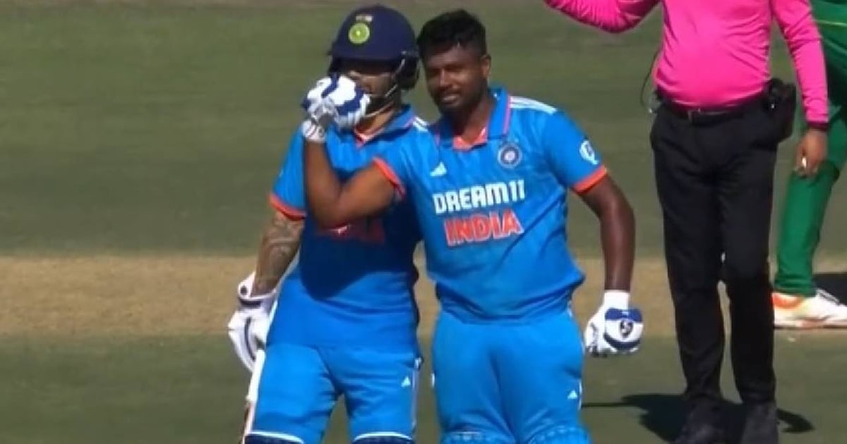 Sanju Samson showed muscles after scoring the first century of his career, video went viral on social media