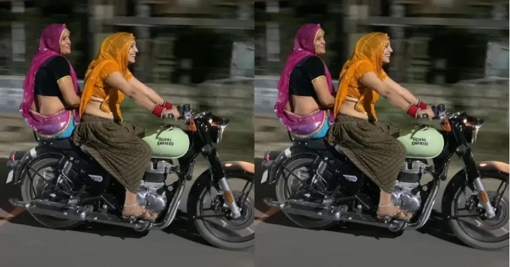 These two women riding Royal Enfield created a stir on the internet!  This 10 second video got 1.2 million views
