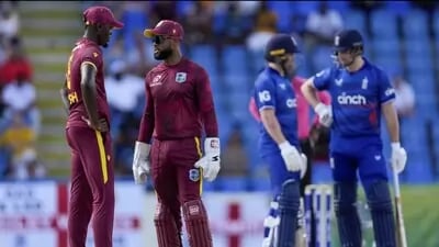 West Indies defeated England at home, decision was taken by Duckworth-Lewis rule