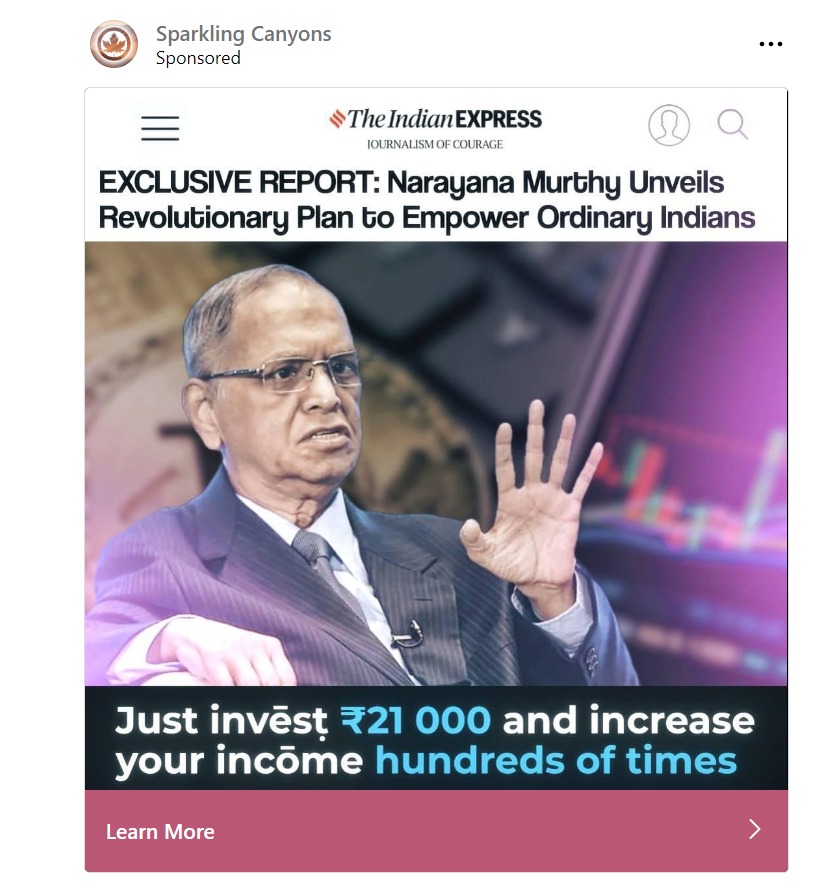 Invest 21 thousand, get 100 times... Scam is running in the name of Narayan Murthy