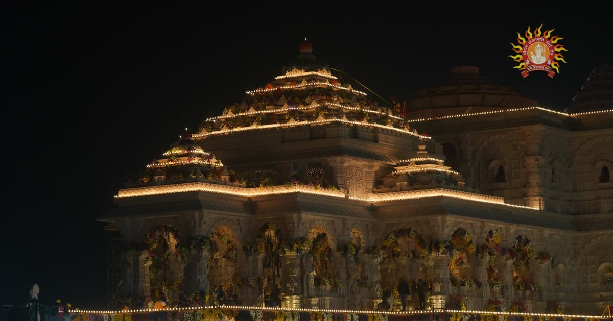 Shri Ram Pran Pratishtha: Temple being decorated to welcome Shri Ram, see amazing photo