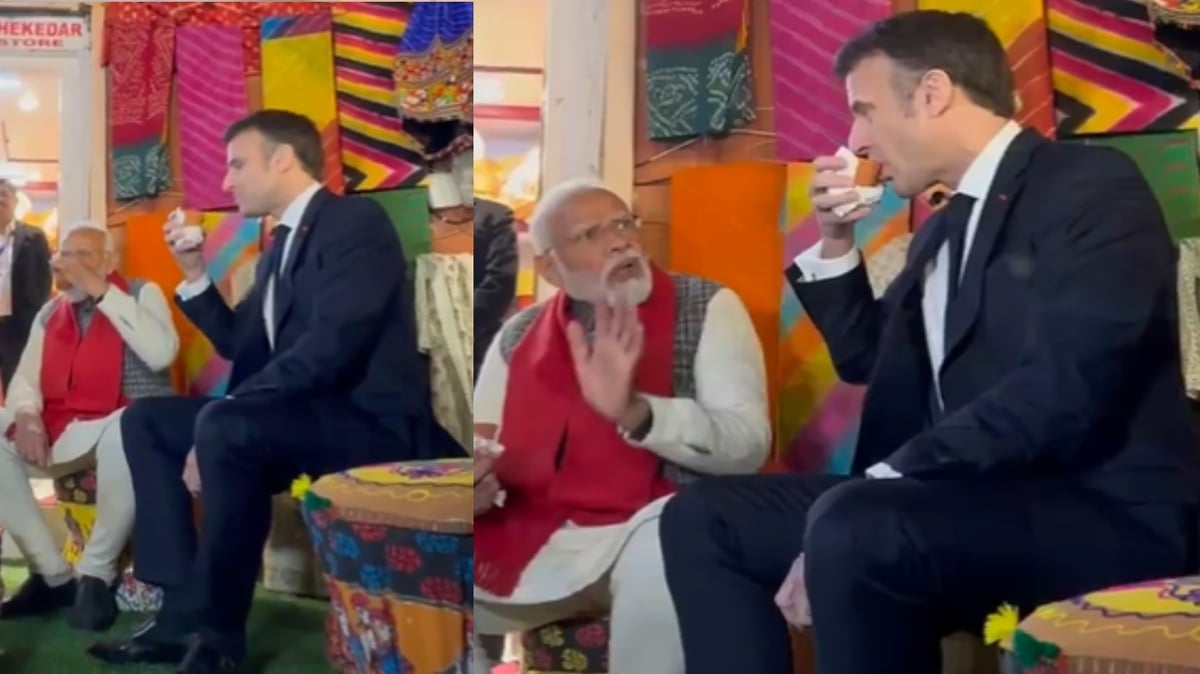 PM Modi discussed tea with French President, Emmanuel Macron made UPI payment, watch video