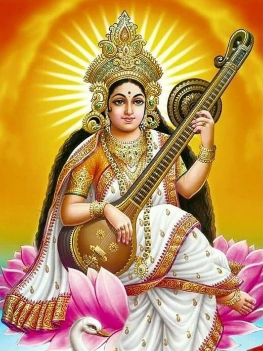 Offer these things to please Goddess Saraswati, the goddess of knowledge.