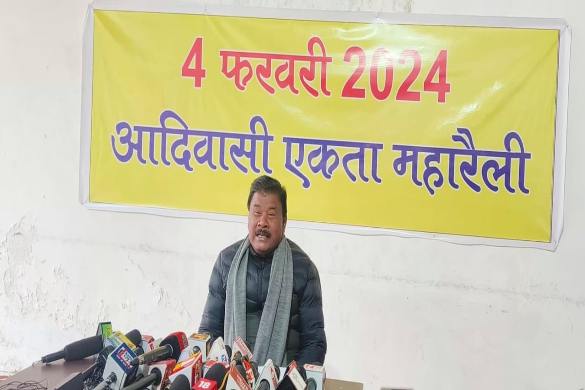 Jharkhand: Draft to be released in Morhabadi on January 24 regarding Tribal Unity Maharally, said Congress leader Bandhu Tirkey